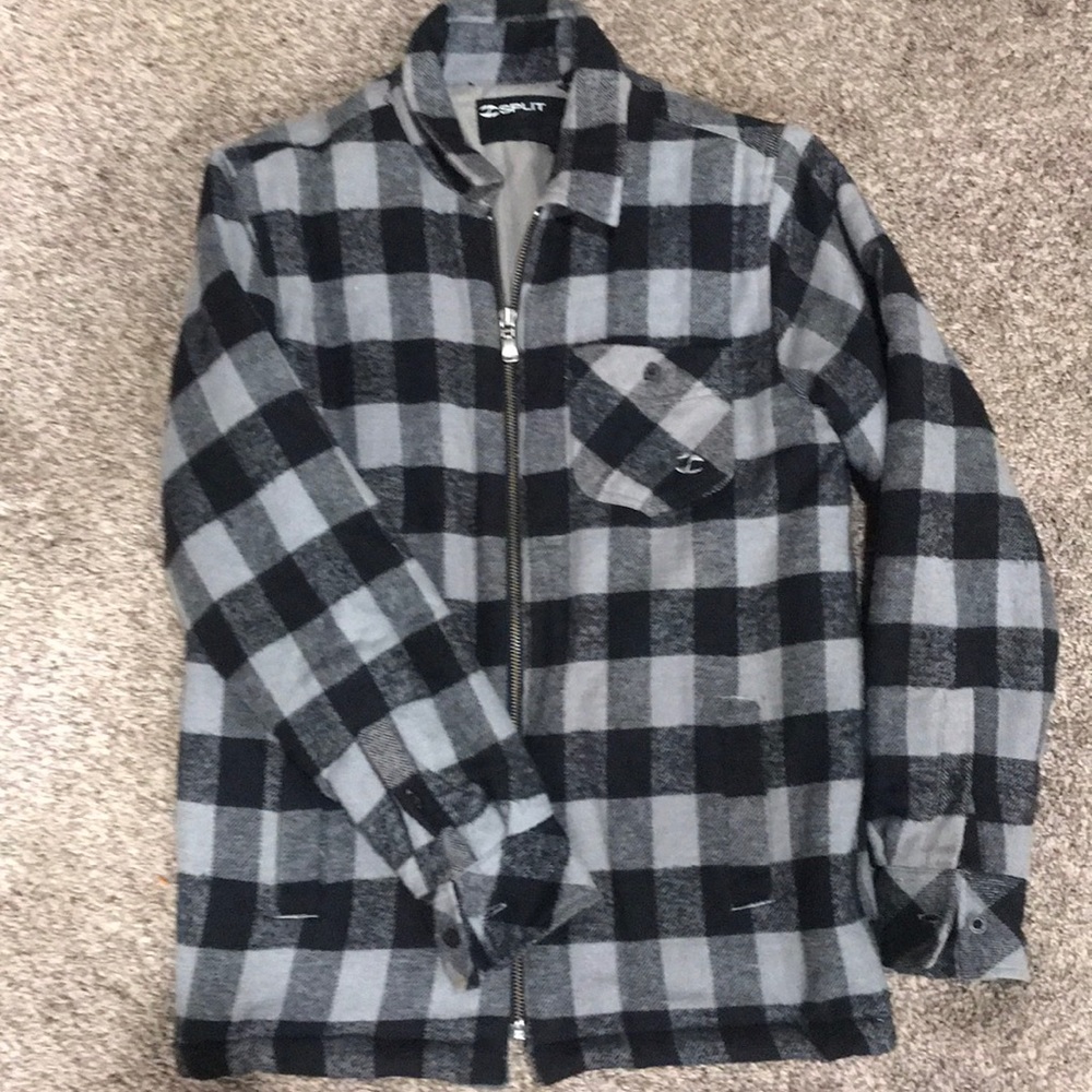 Youth large split flannel jacket